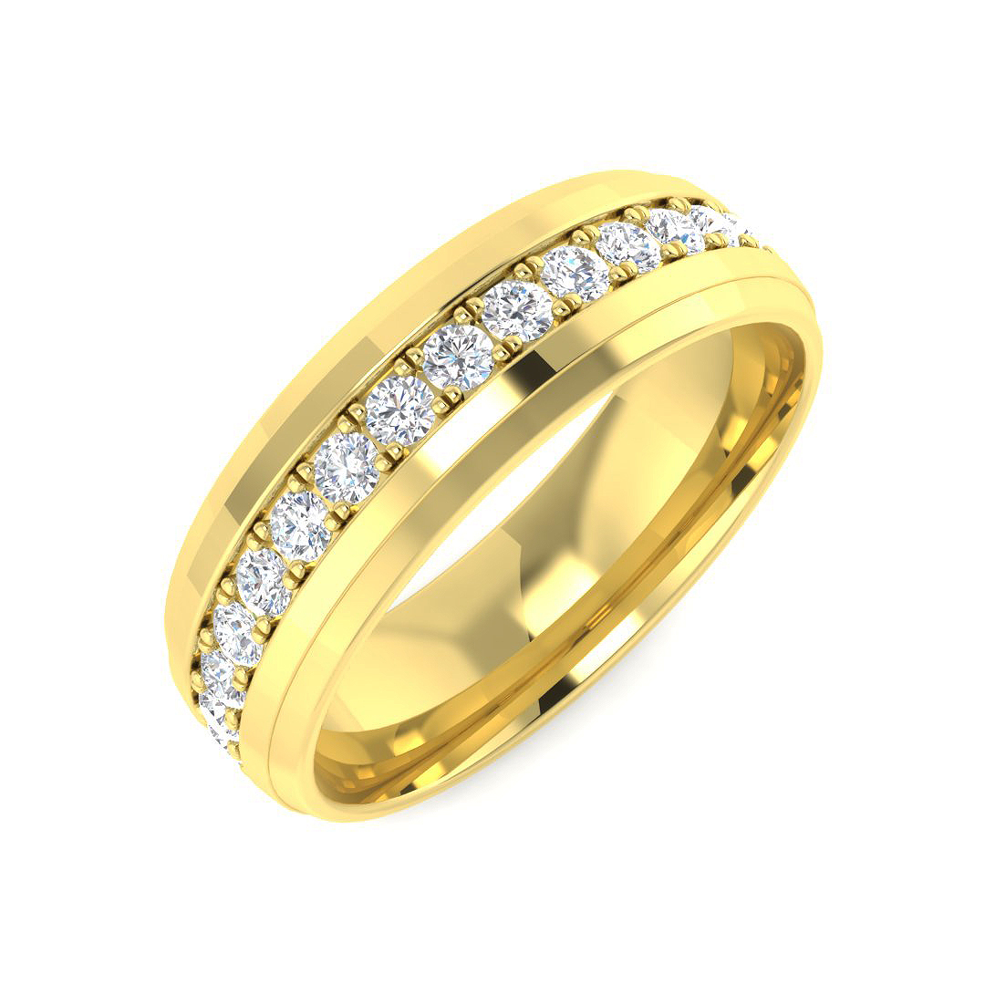 1.00ct Lab-Grown Diamond Full Eternity Ring in 9K Yellow Gold