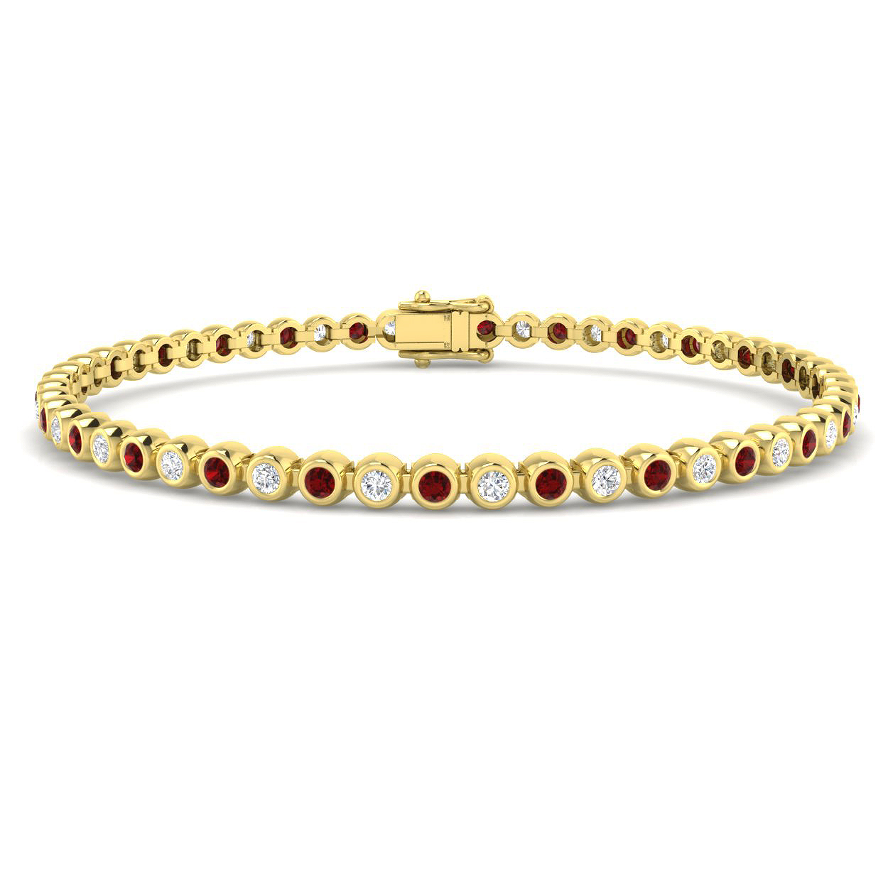 Ruby Bracelet in 9K Yellow Gold
