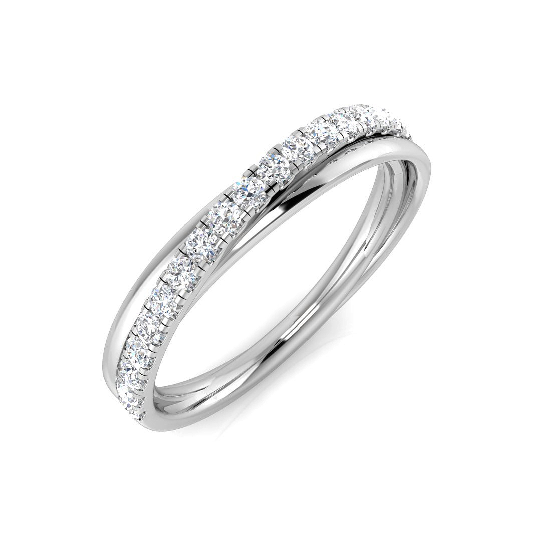 0.24ct Natural Diamond Half Eternity Ring in Platinum Platinum