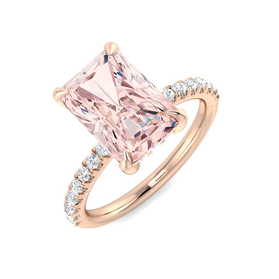 3.46ct Lab-Grown Diamond Engagement Rings Ring in 9K Rose Gold