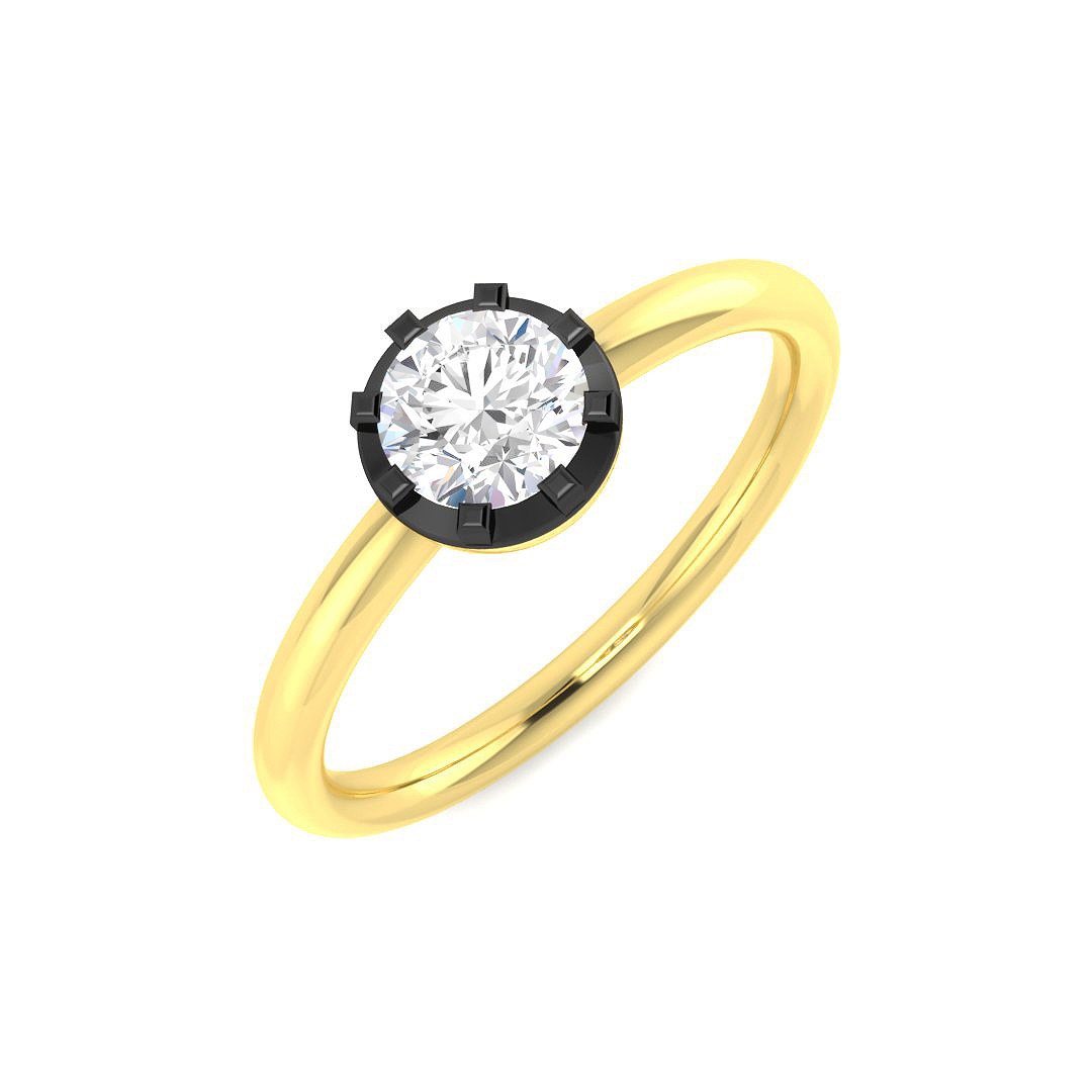 0.51ct Lab-Grown Diamond Engagement Rings Ring in 9K Yellow Gold