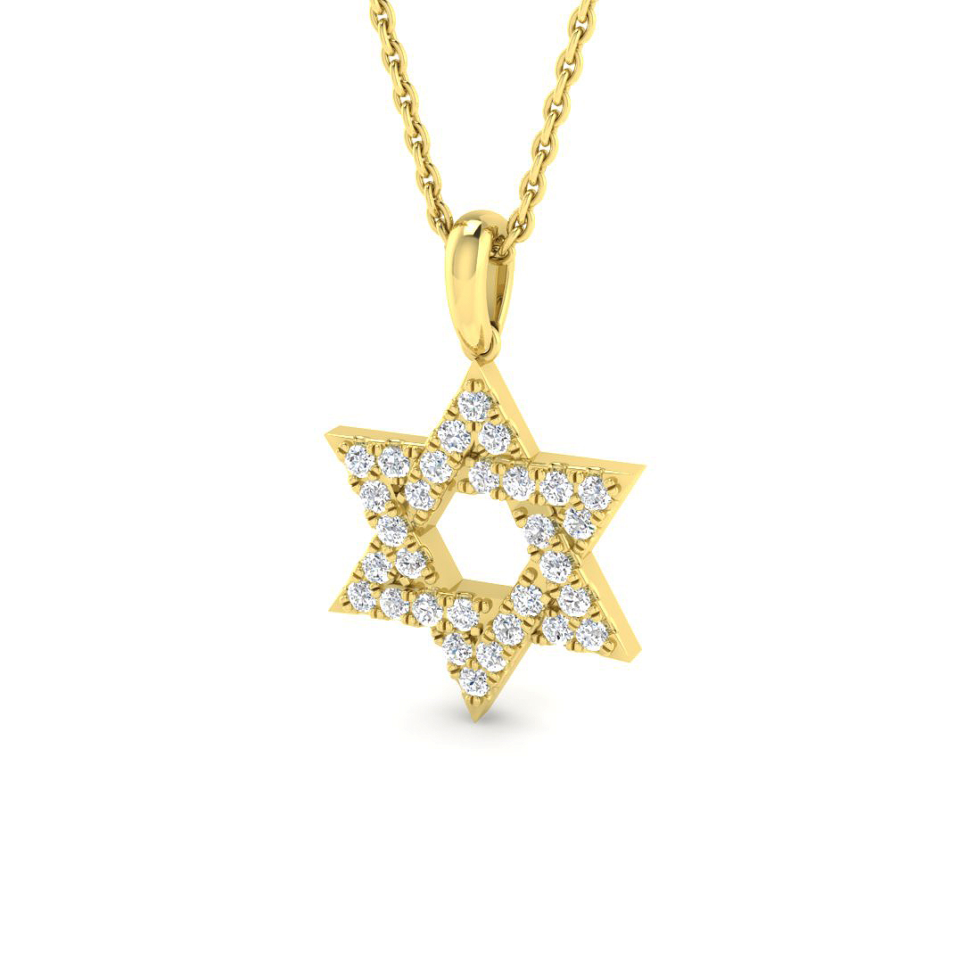 0.27ct Lab-Grown Diamond Shape Pendant in 18K Yellow Gold