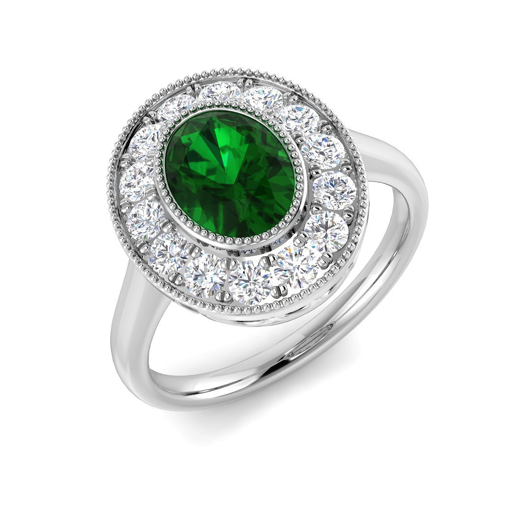 1.72ct Lab-Grown Diamond Emerald Ring in 9K White Gold