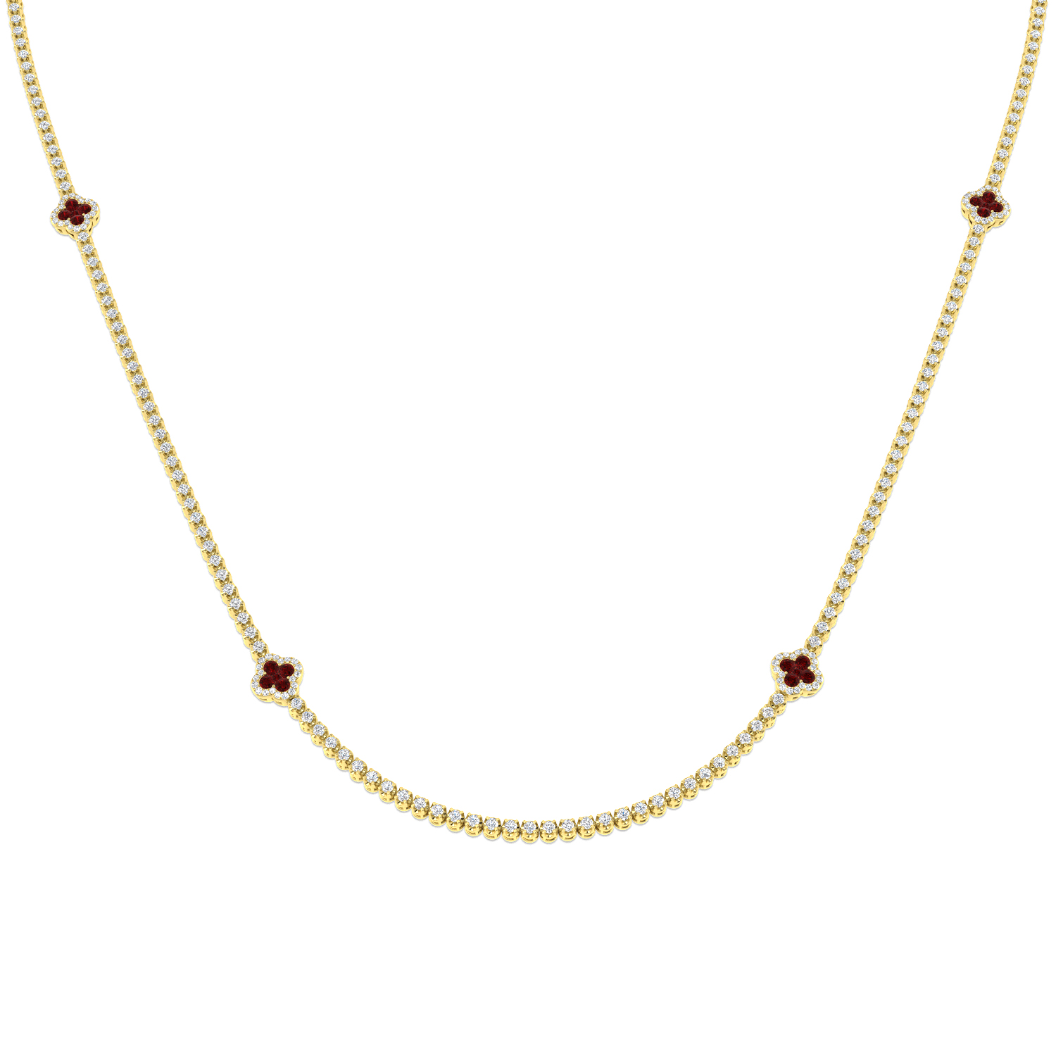 Ruby Necklace in 18K Yellow Gold