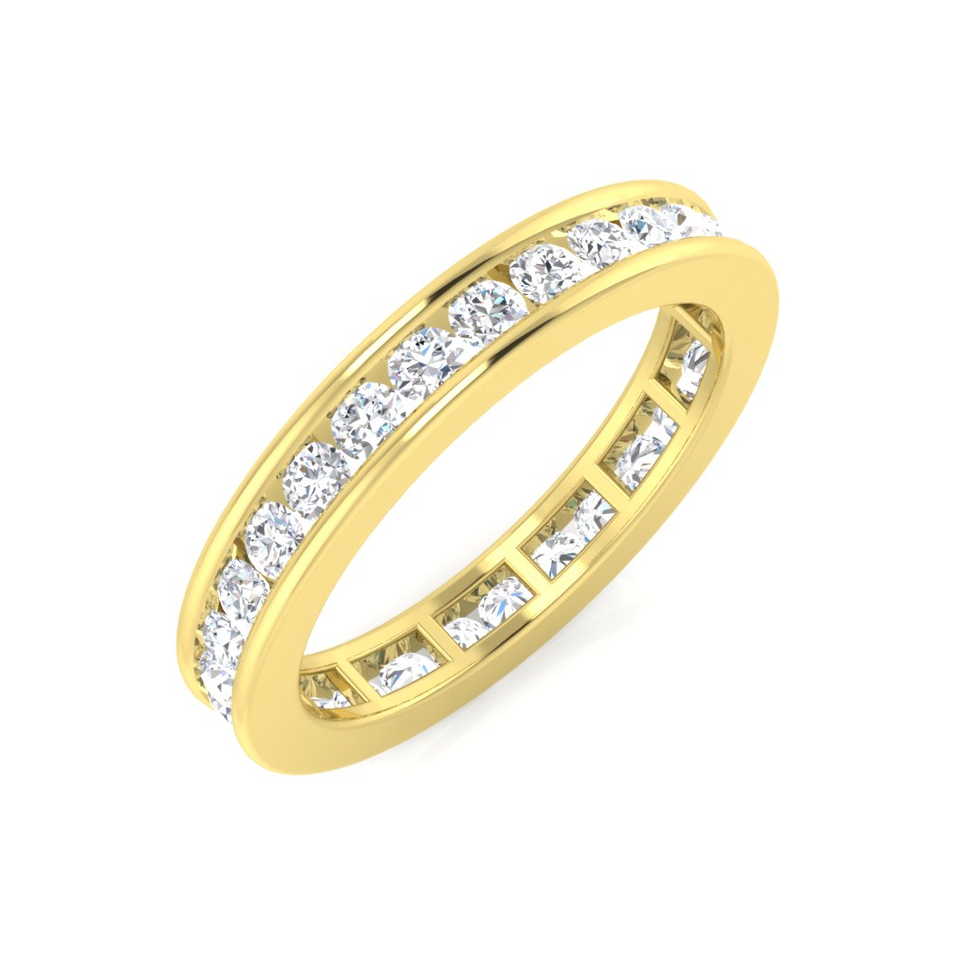 1.00ct Lab-Grown Diamond Full Eternity Ring in 9K Yellow Gold