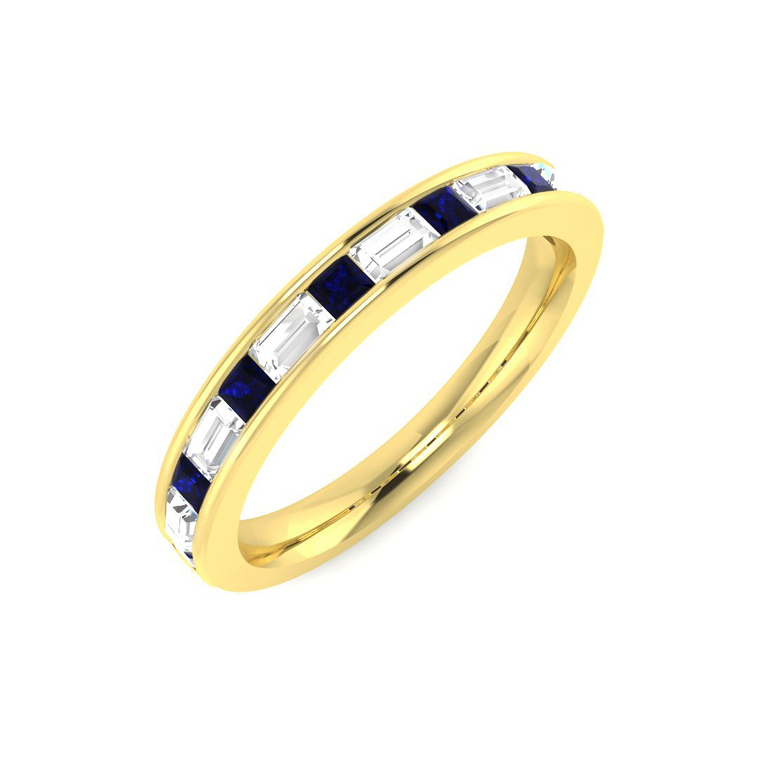 Blue Sapphire Ring in 18K Yellow Gold