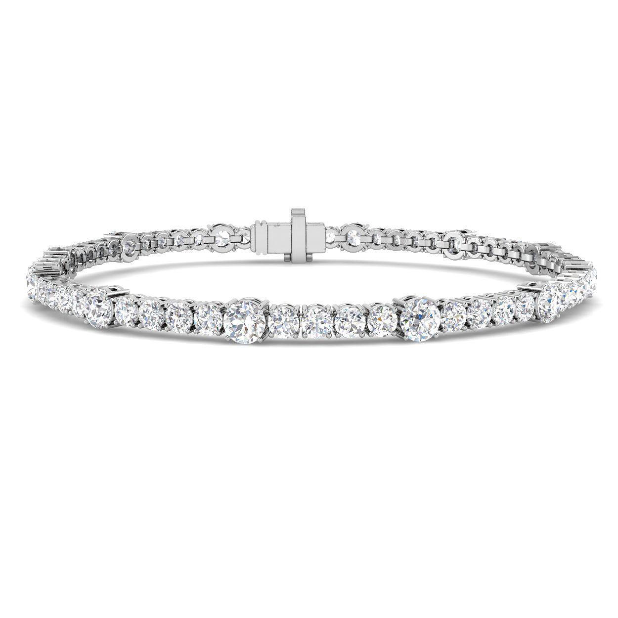 5.39ct Lab-Grown Diamond Tennis Bracelet in 9K White Gold