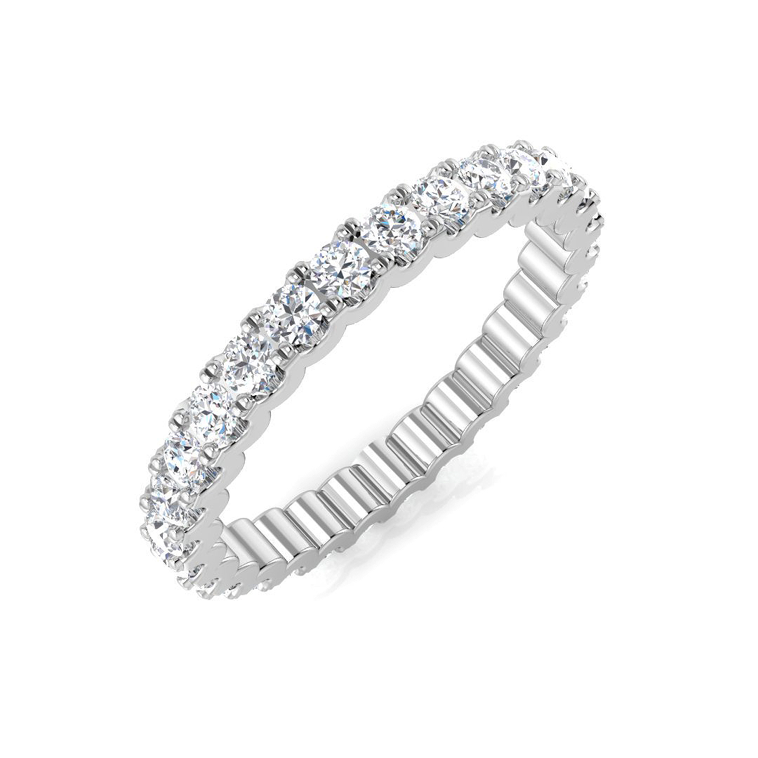 1.00ct Natural Diamond Full Eternity Ring in Platinum Platinum