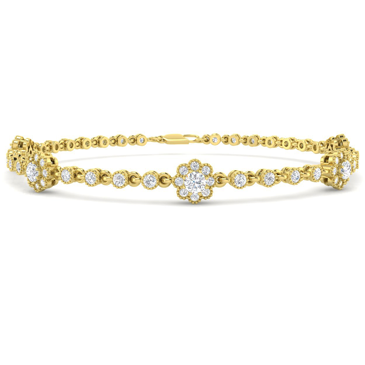 1.76ct Lab-Grown Diamond Tennis Bracelet in 9K Yellow Gold