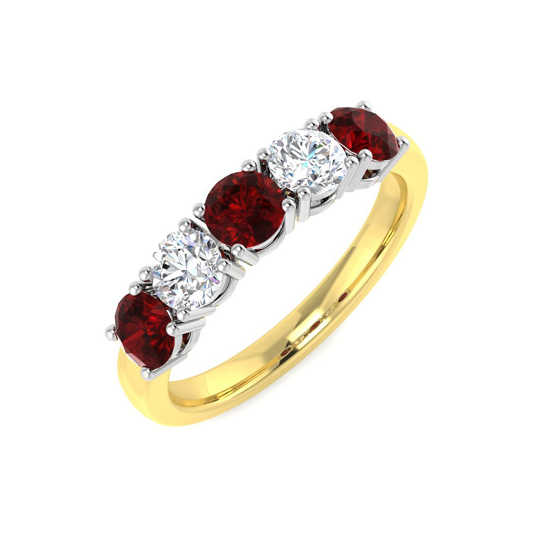Ruby Ring in 18K Two Tone