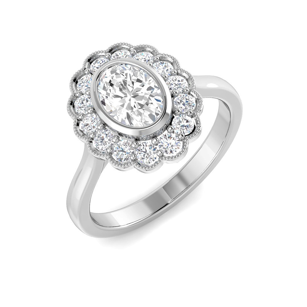 1.10ct Lab-Grown Diamond Rings Ring in 9K White Gold