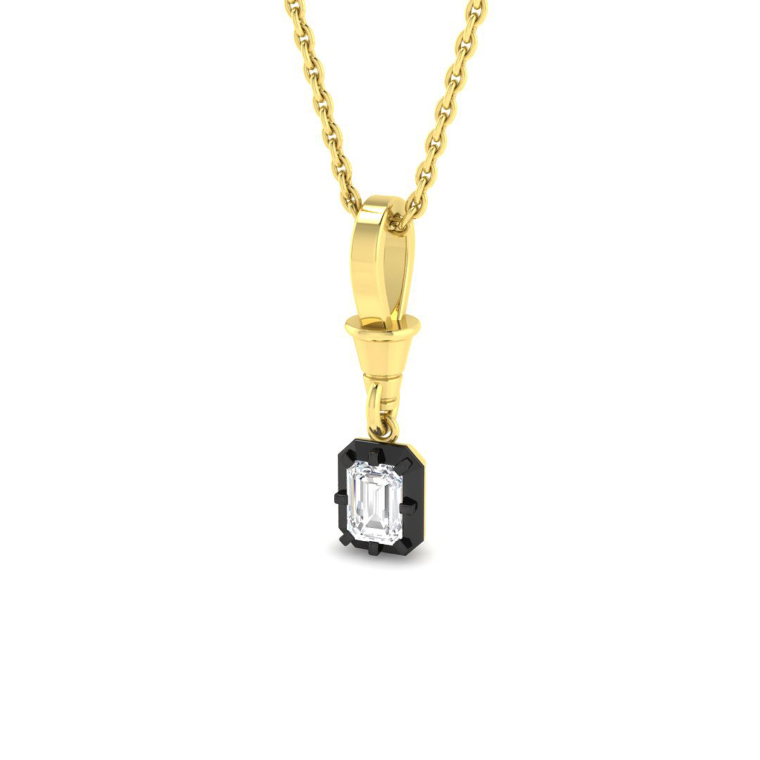 0.18ct Natural Diamond Solitaire Pendant in 9K Yellow Gold