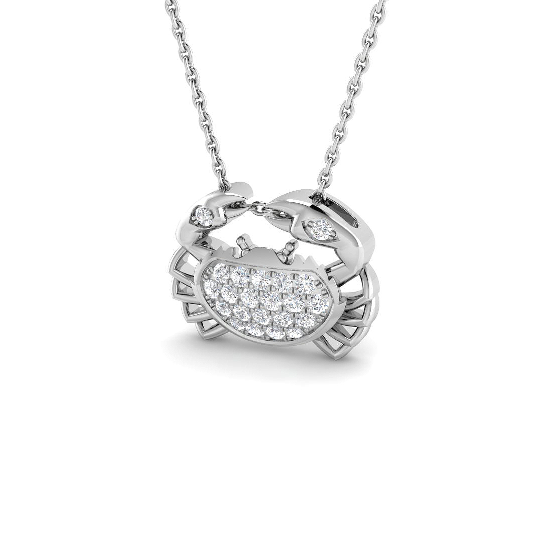 0.20ct Natural Diamond Shape Pendant in 9K White Gold