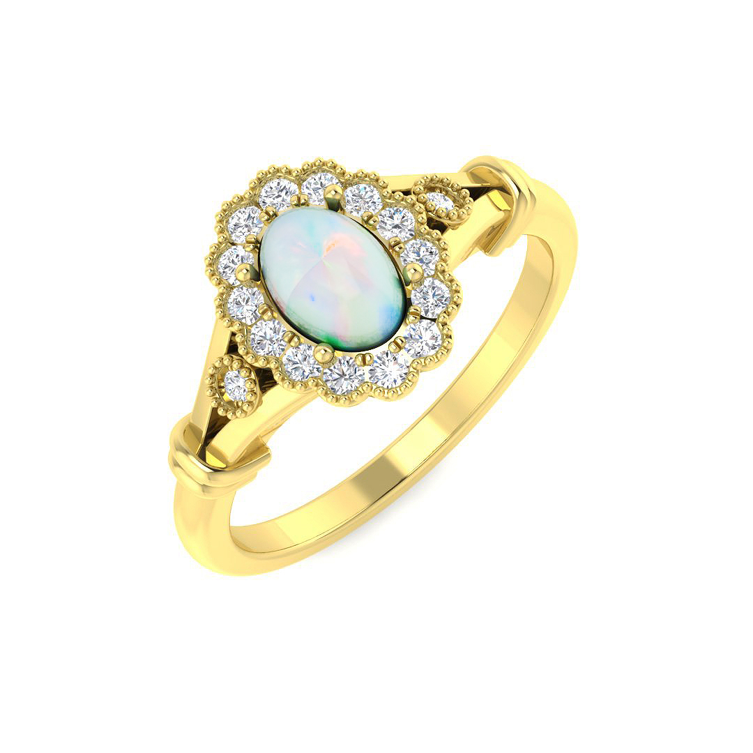 Vintage Ring in 9K Yellow Gold