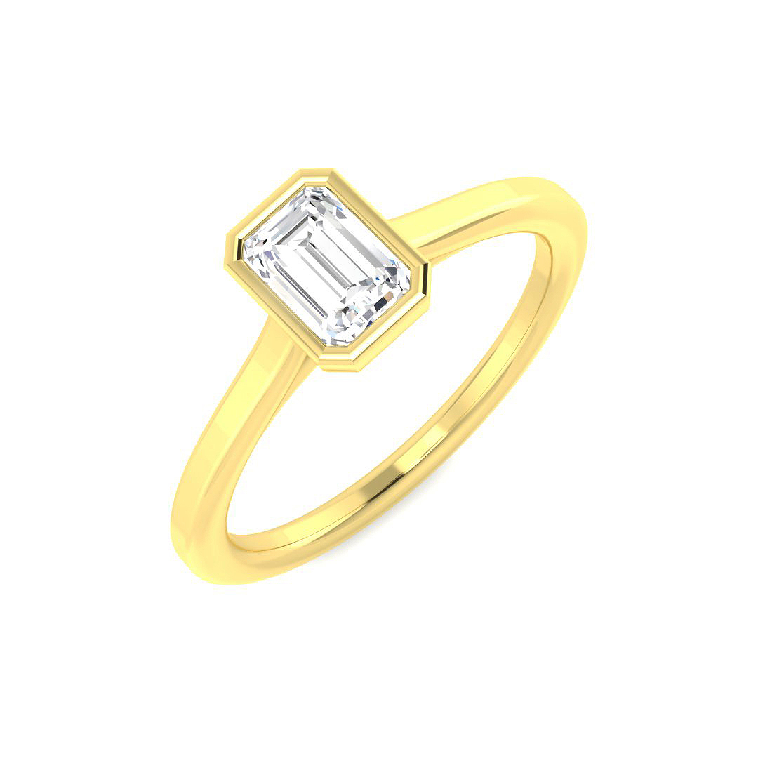 0.50ct Lab-Grown Diamond Engagement Rings Ring in 9K Yellow Gold
