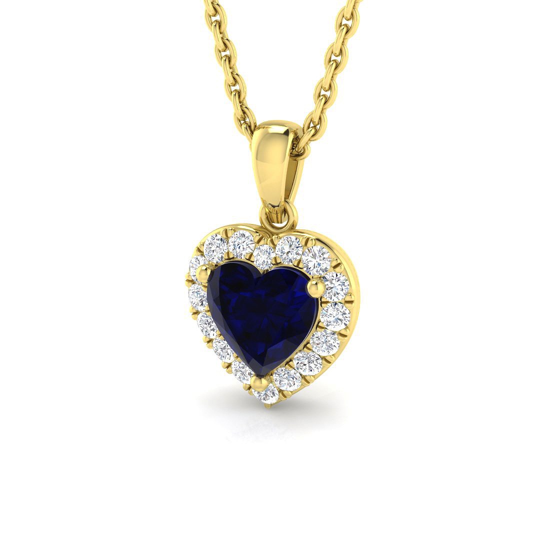 Halo Pendant in 9K Yellow Gold