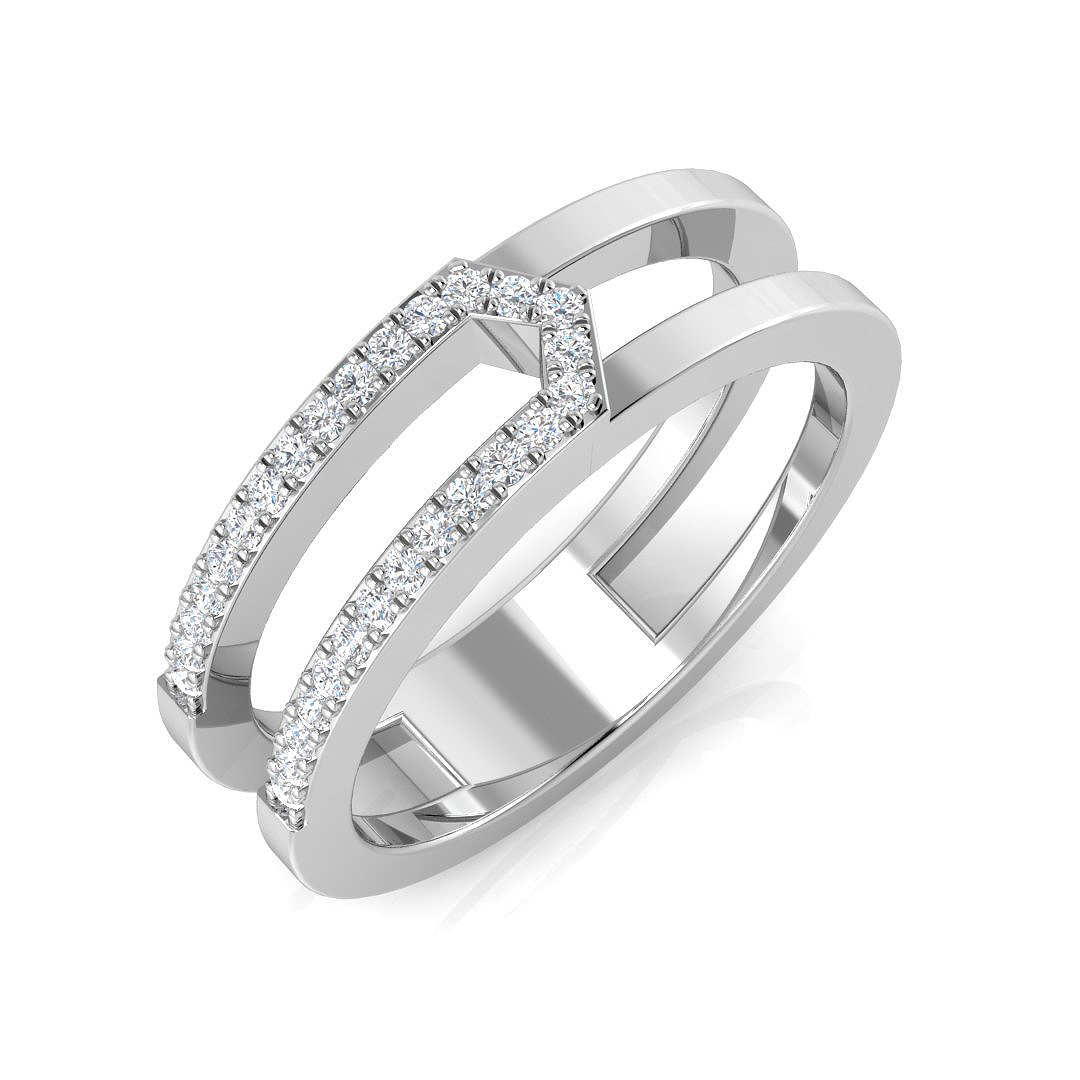0.12ct Natural Diamond Fancy Ring in Platinum Platinum