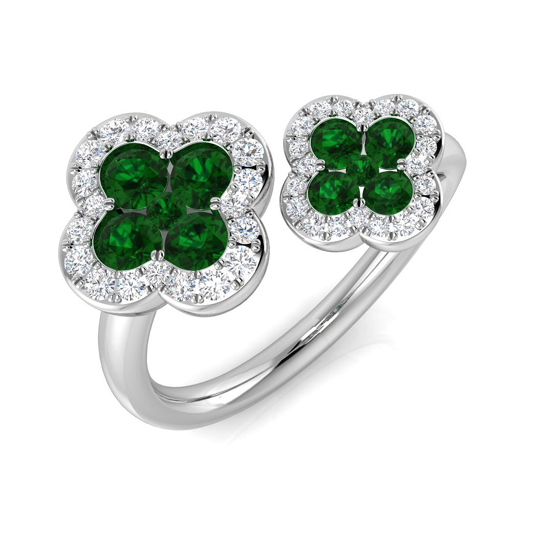 Emerald Ring in Platinum Platinum