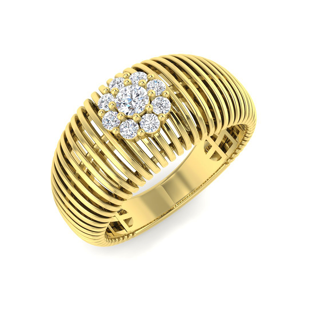 0.25ct Lab-Grown Diamond Fancy Ring in 9K Yellow Gold