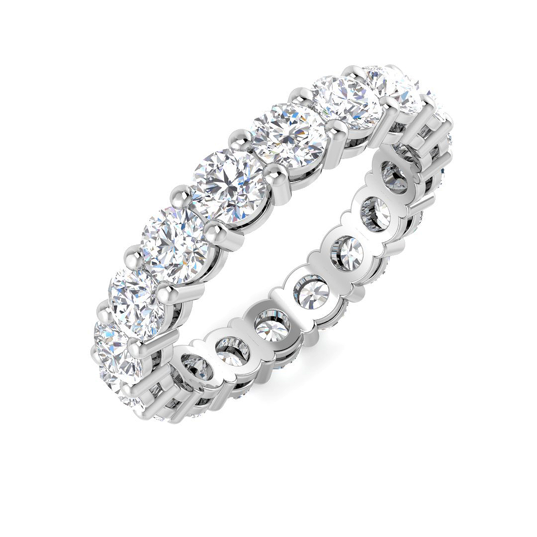 3.83ct Lab-Grown Diamond Full Eternity Ring in 9K White Gold