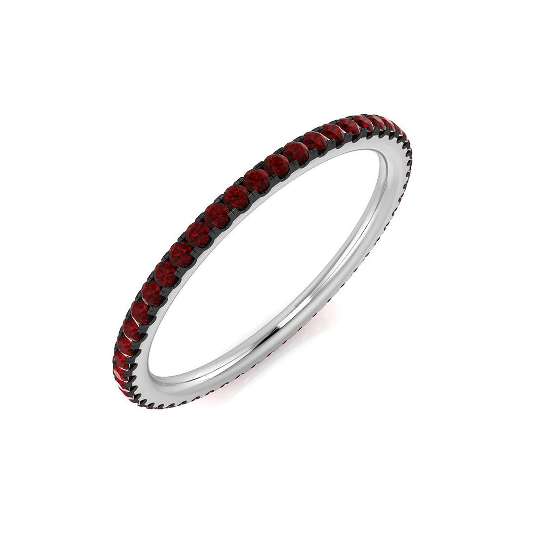 Ruby Ring in 18K White Gold