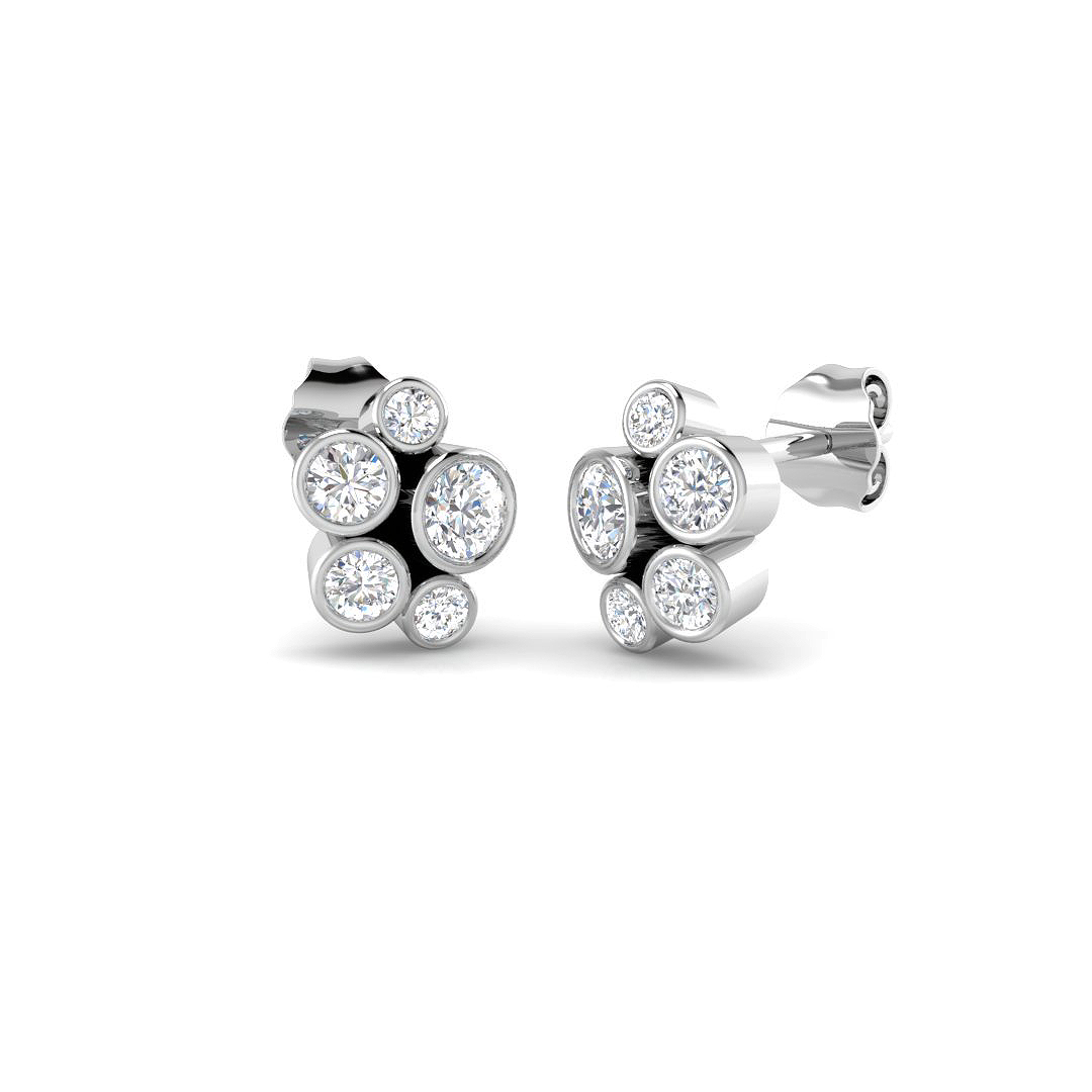 0.59ct Lab-Grown Diamond Fancy Earrings in 9K White Gold