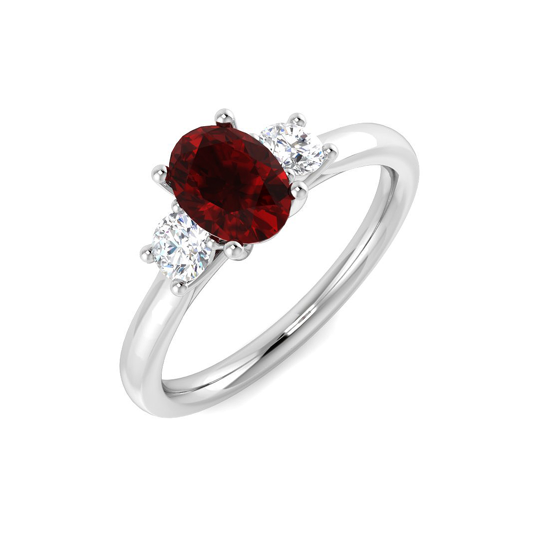 Ruby Ring in Platinum Platinum