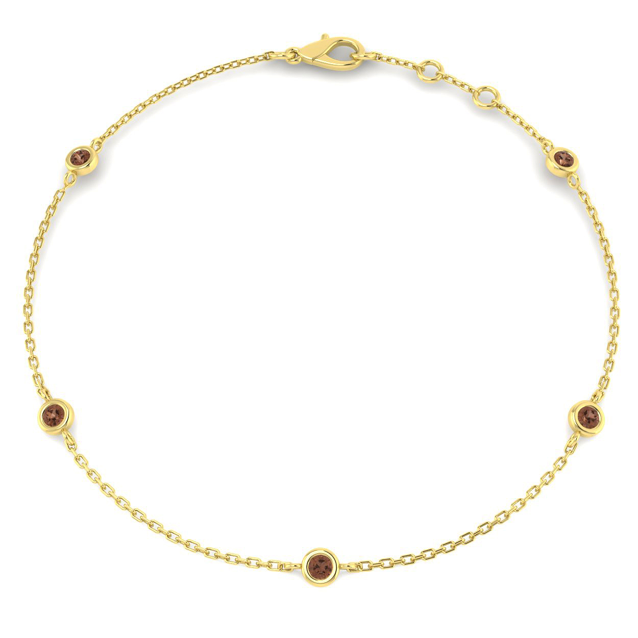 0.17ct Natural Diamond Spectacle & Solitaire Bracelet in 9K Yellow Gold