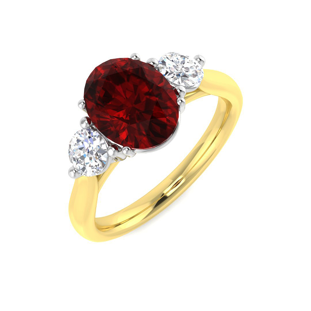 Ruby Ring in 18K Two Tone