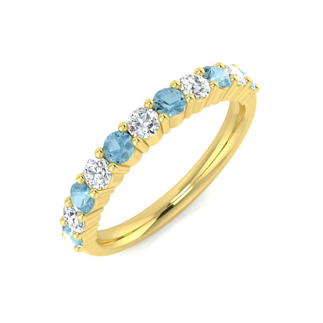 Aquamarine Ring in 9K Yellow Gold