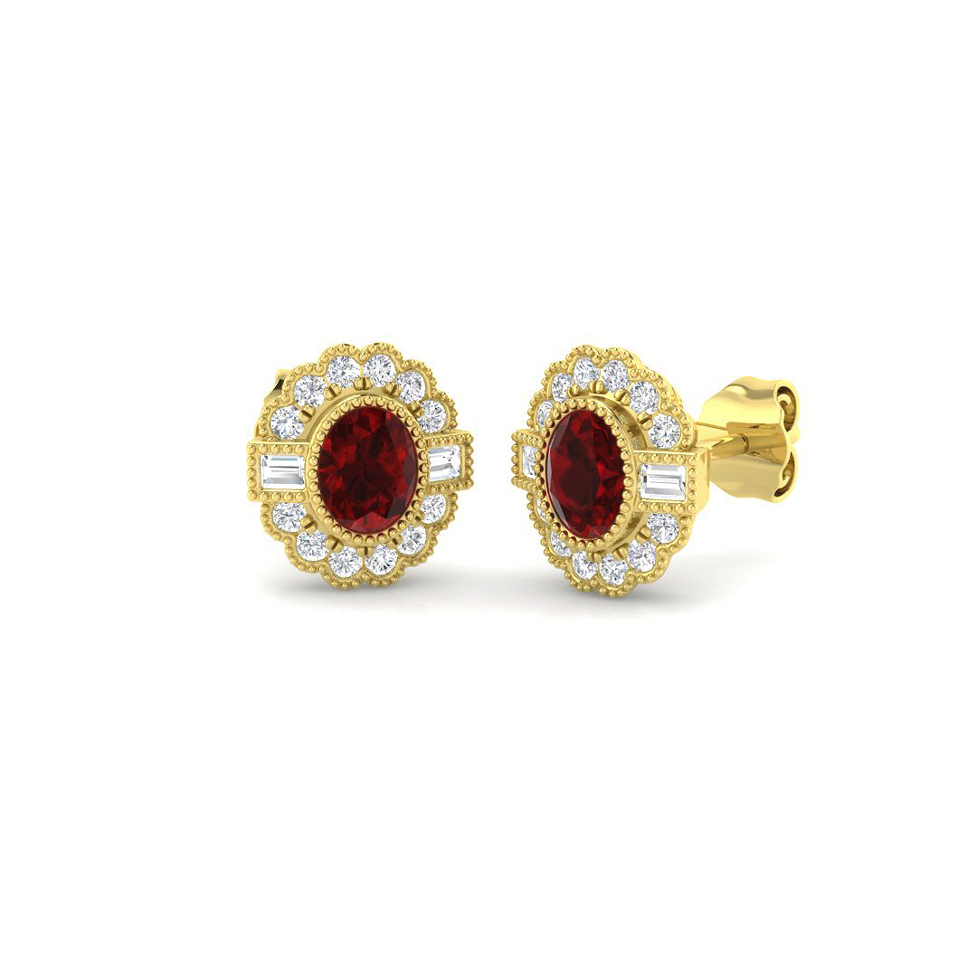 Vintage Earrings in 9K Yellow Gold