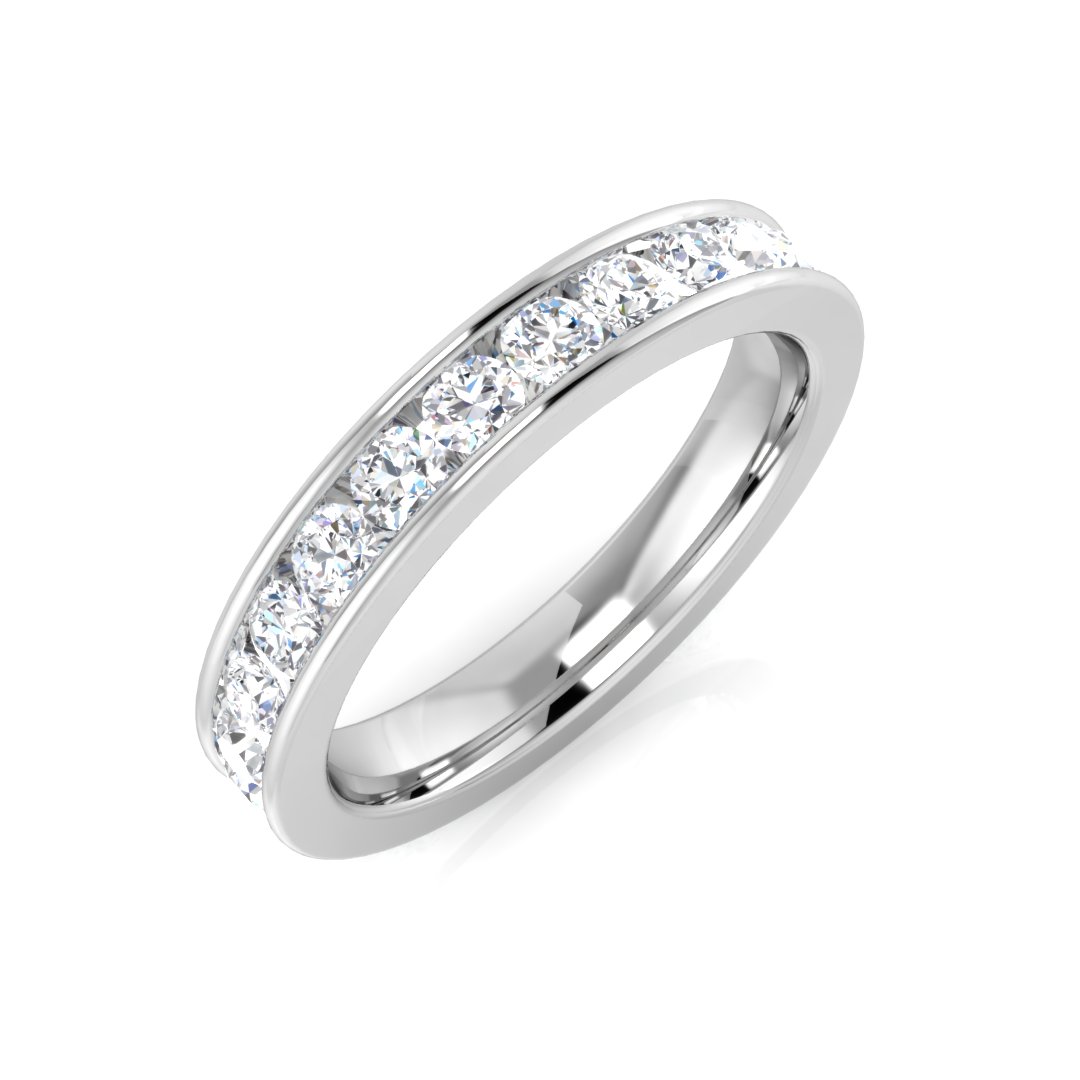 1.57ct Natural Diamond Full Eternity Ring in Platinum Platinum
