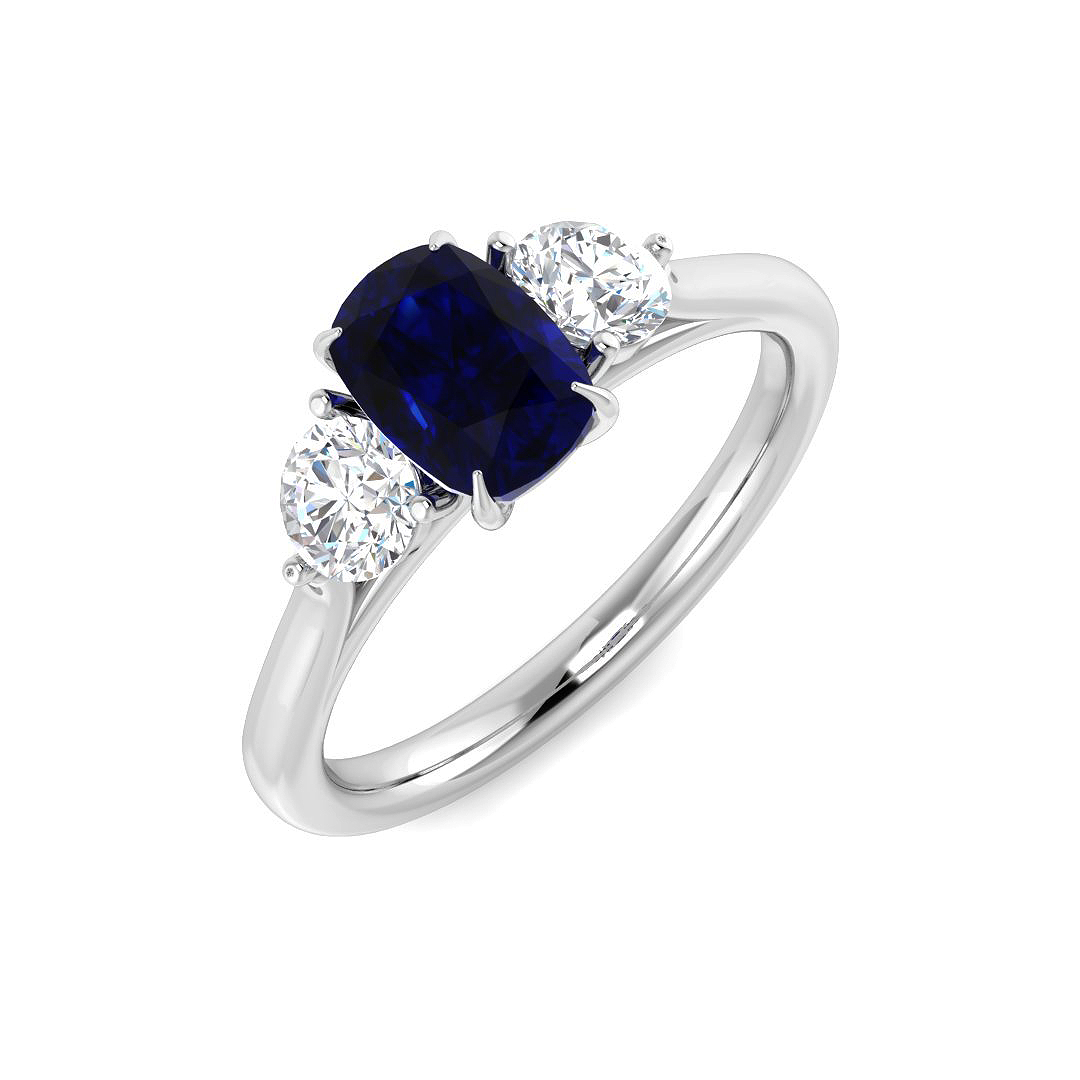 Blue Sapphire Ring in Platinum Platinum