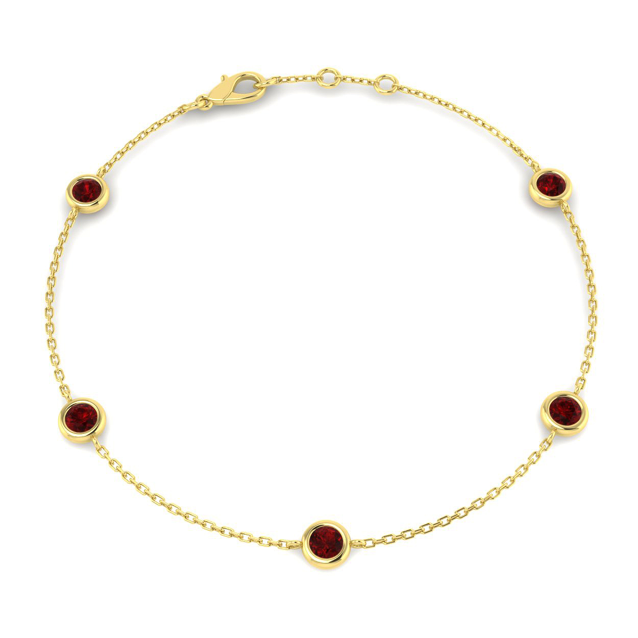 Ruby Bracelet in 9K Yellow Gold