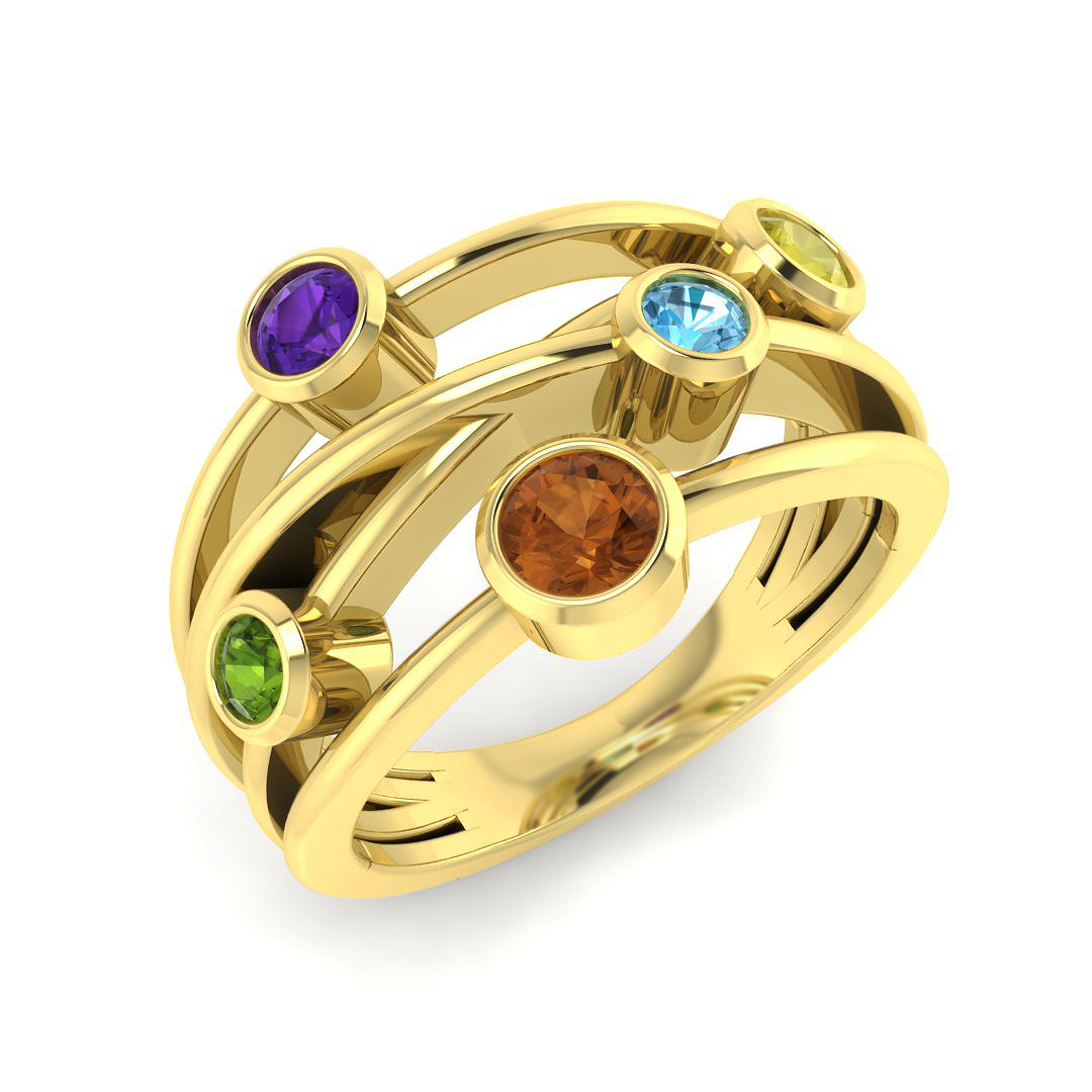 Amethyst Ring in 9K Yellow Gold