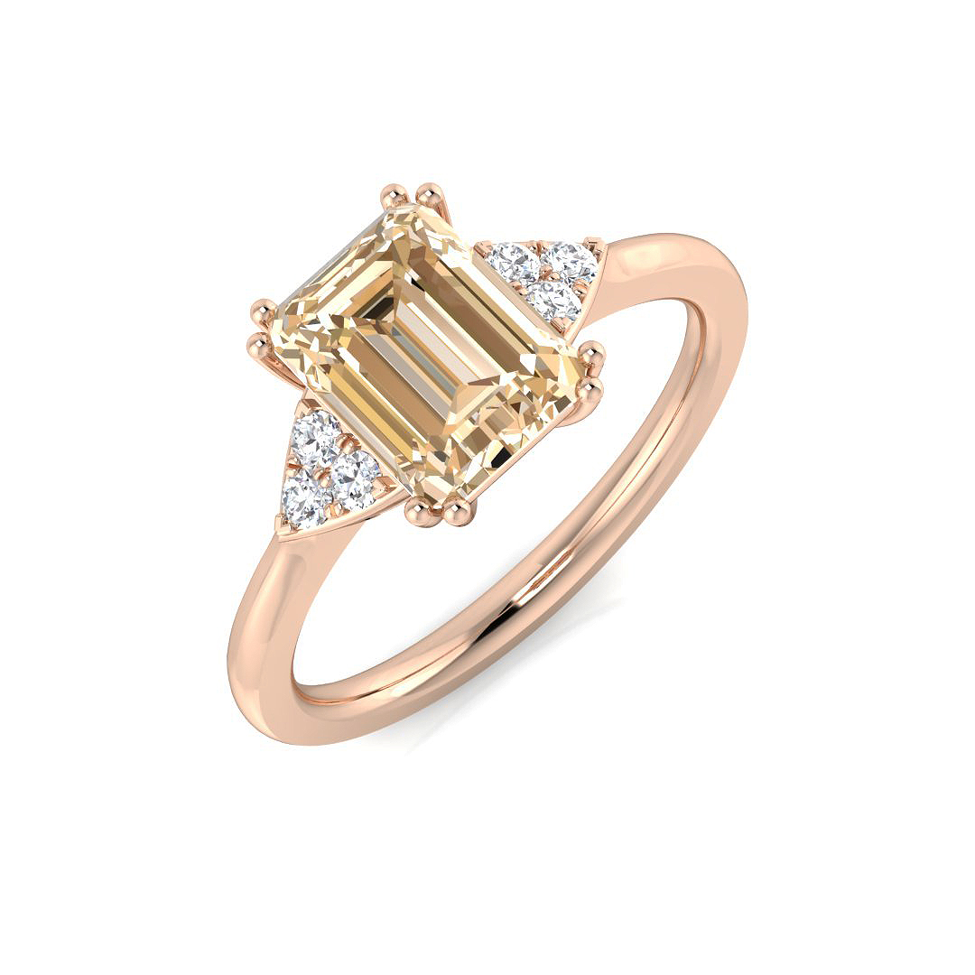 Morganite Ring in 9K Rose Gold