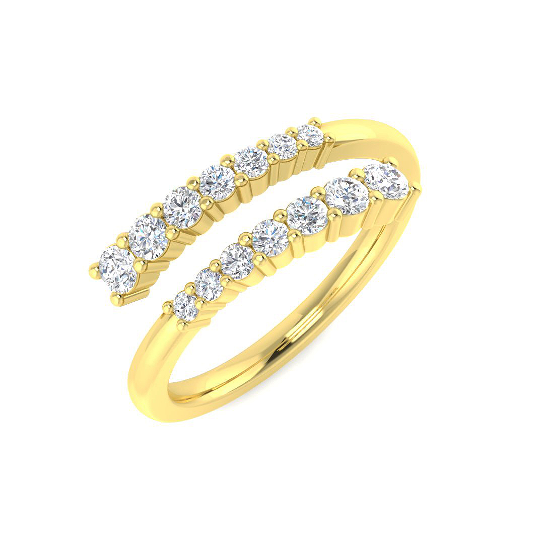 0.45ct Lab-Grown Diamond Fancy Ring in 9K Yellow Gold