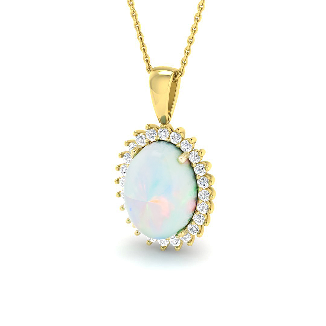 Opal Pendant in 9K Yellow Gold