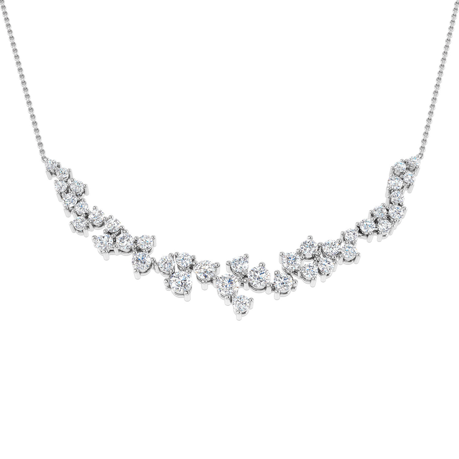 2.50ct Lab-Grown Diamond Fancy Necklace in 9K White Gold