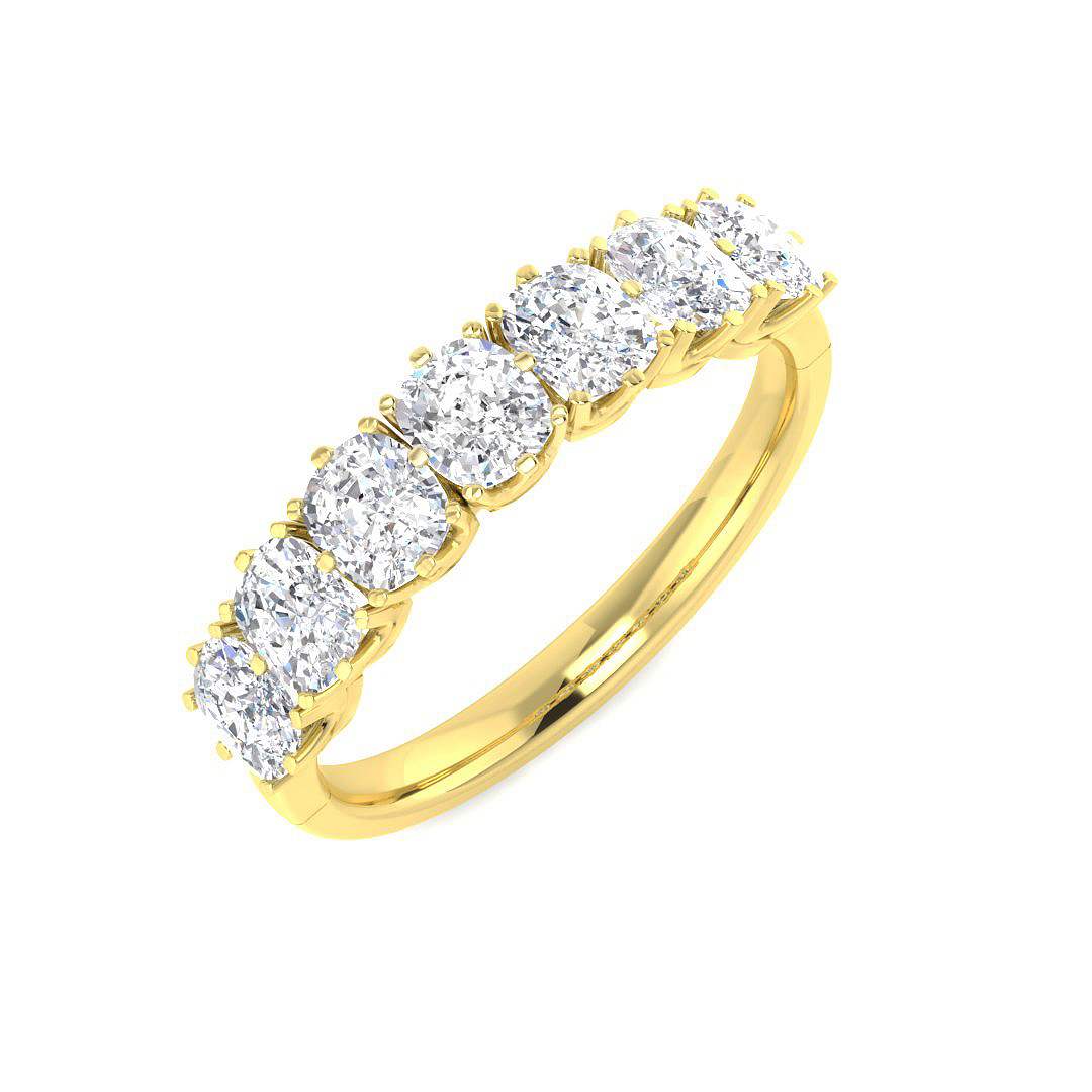 1.26ct Lab-Grown Diamond 6-10 Stone Ring in 9K Two Tone