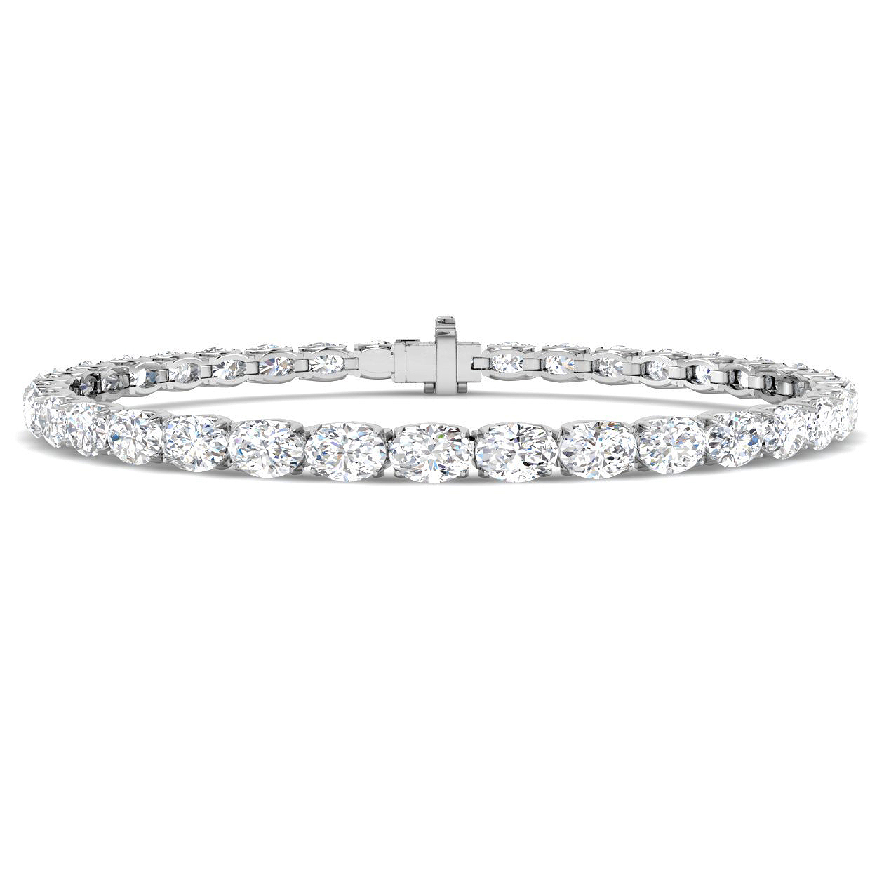 8.39ct Lab-Grown Diamond Tennis Bracelet in 9K White Gold