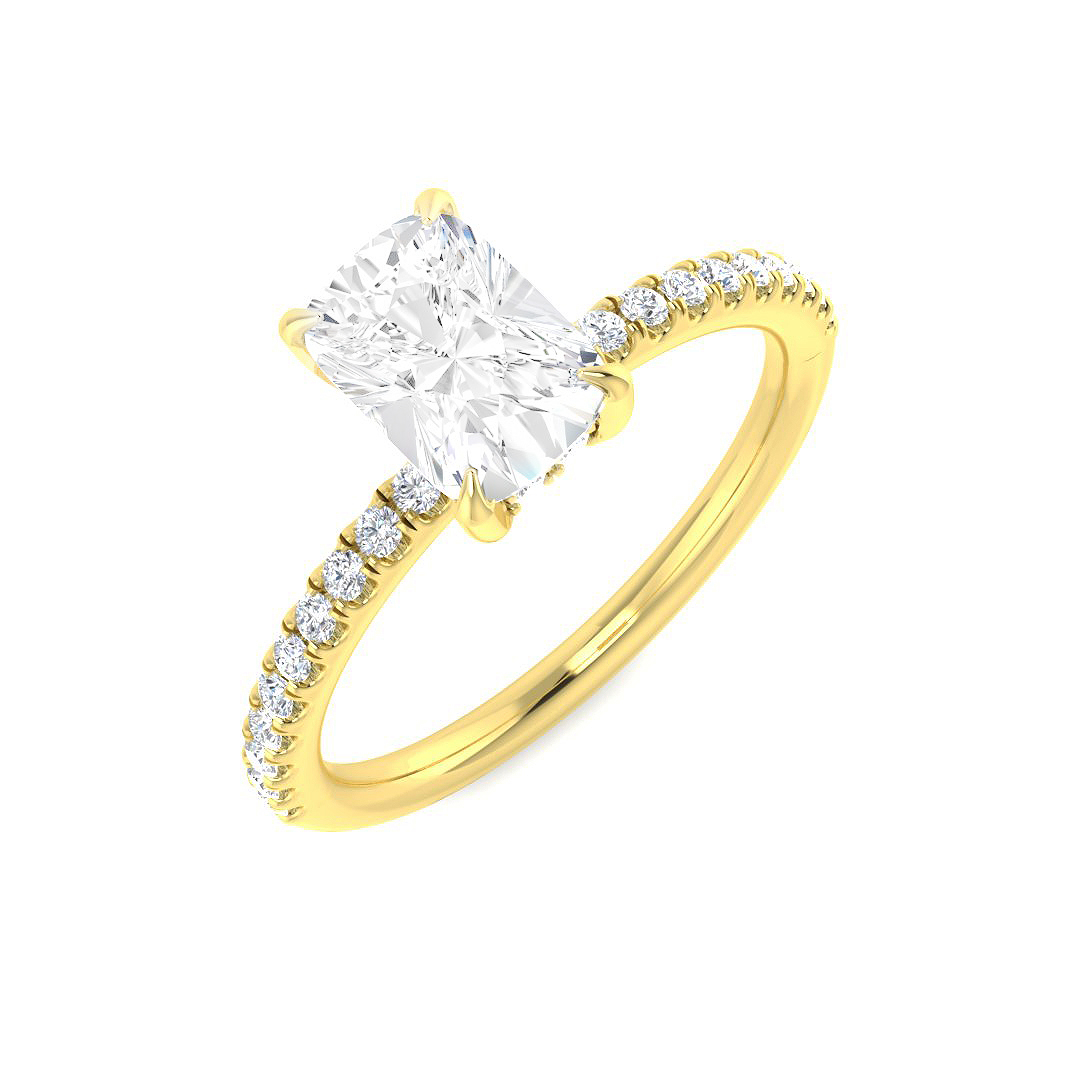 1.27ct Lab-Grown Diamond Engagement Rings Ring in 9K Yellow Gold
