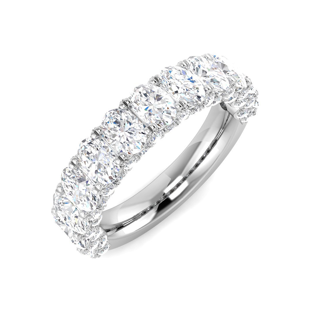 3.18ct Lab-Grown Diamond Half Eternity Ring in Platinum Platinum