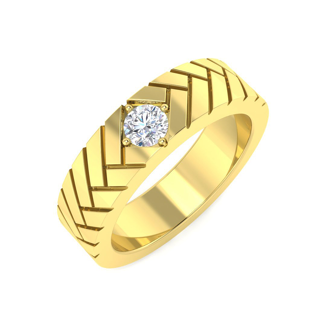 0.21ct Lab-Grown Diamond Engagement Ring in 9K Yellow Gold