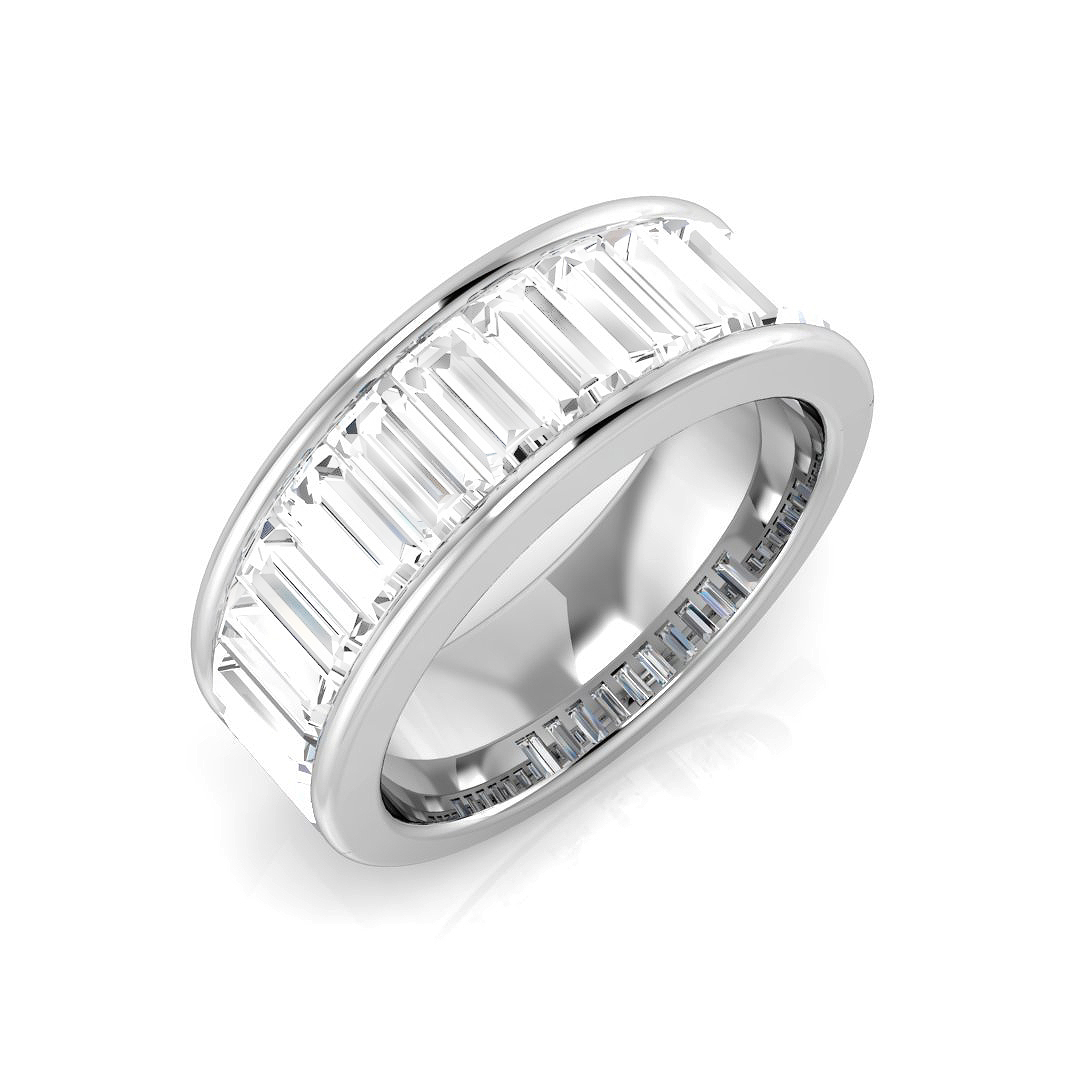 2.00ct Natural Diamond Half Eternity Ring in Platinum Platinum