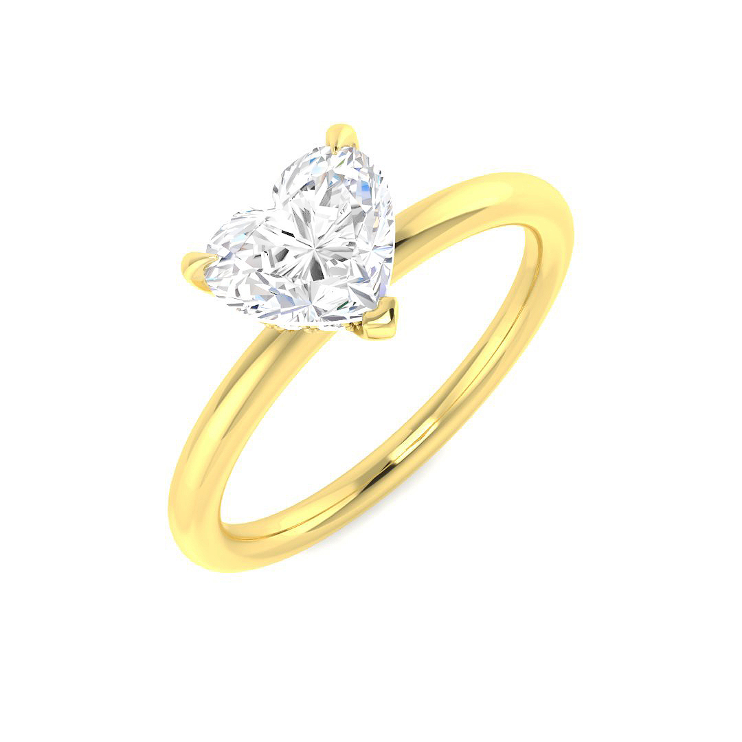1.10ct Lab-Grown Diamond Engagement Rings Ring in 18K Yellow Gold