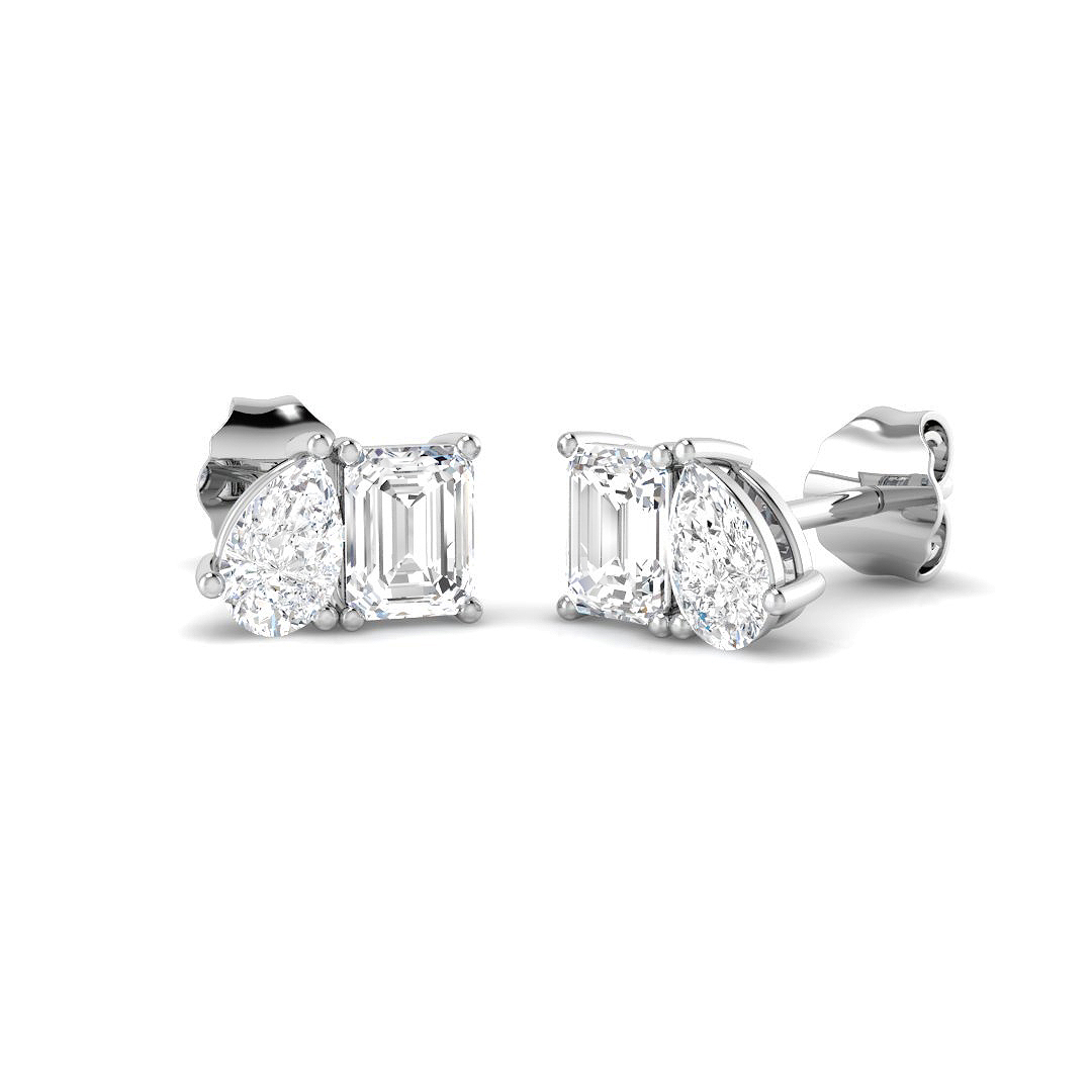 0.98ct Lab-Grown Diamond Fancy Earrings in 9K White Gold