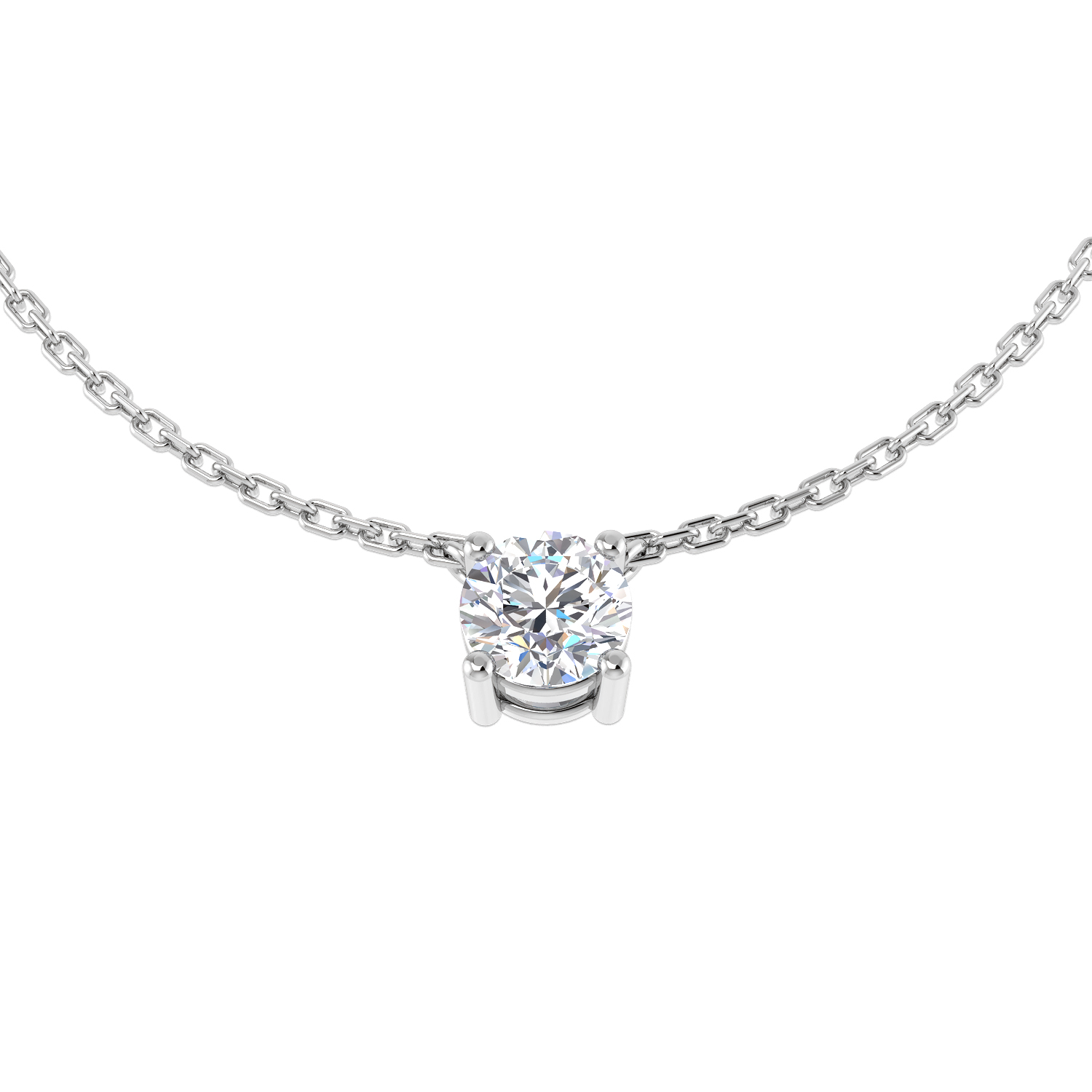 0.51ct Lab-Grown Diamond Solitaire Necklace in 9K White Gold