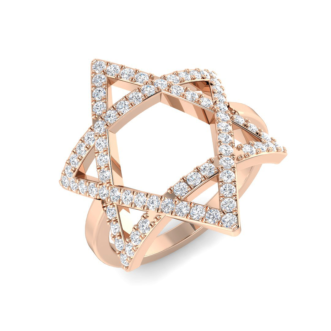 0.75ct Lab-Grown Diamond Fancy Ring in 18K Rose Gold