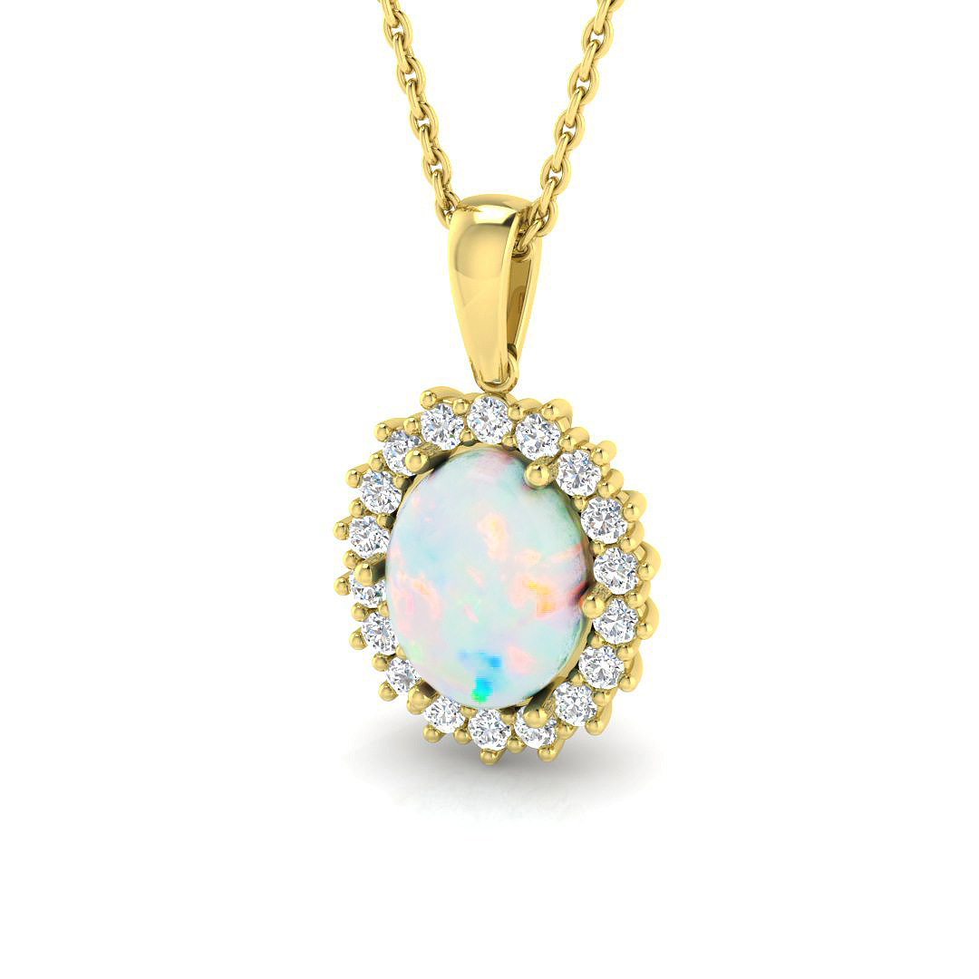 Opal Pendant in 9K Yellow Gold
